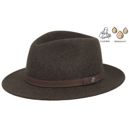 Chapeau Traveller Mouthe Crushable Feutre Marron - Flechet