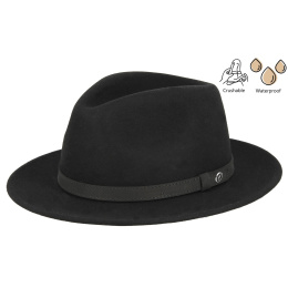 Chapeau Traveller Mouthe Crushable Feutre Noir - Flechet