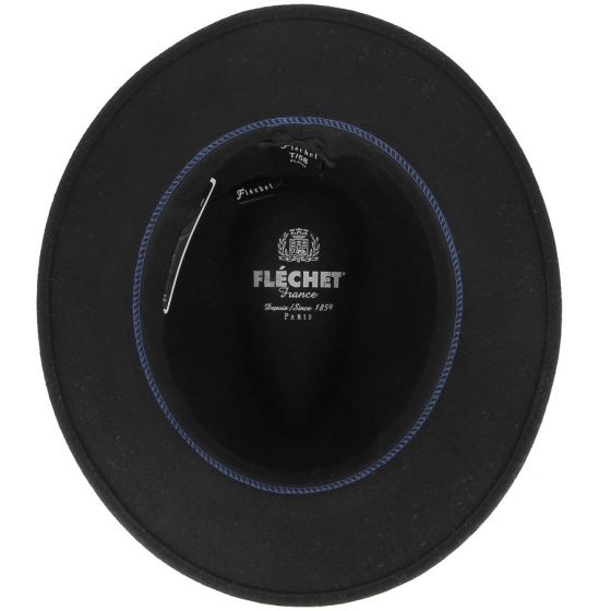 Chapeau Traveller Mouthe Crushable Feutre Noir - Flechet