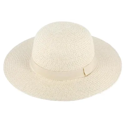 Capeline Eléna Paille Papier Beige - Traclet