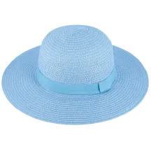 Capeline Eléna Paille Papier Bleu Ciel - Traclet