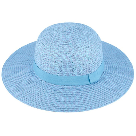 Capeline Eléna Paille Papier Bleu Ciel - Traclet