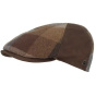 Casquette Plate Bolzane Patchwork Cuir & Laine Marron - Fléchet
