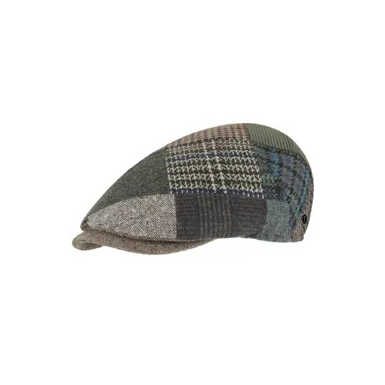 Monza Patchwork Wool Flat Cap - Flechet