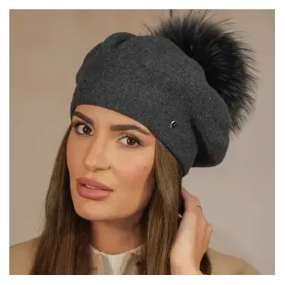 Women's Lucie Beret with Pompom - Fléchet ref 22379 Traclet Hat Shop