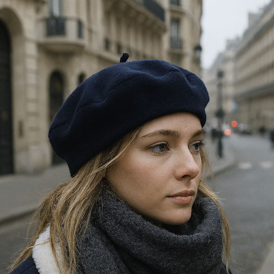 Blue Polar Fleece Basque Beret - Traclet
