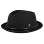 Porkpie Hat Novare Black Felt - Fléchet