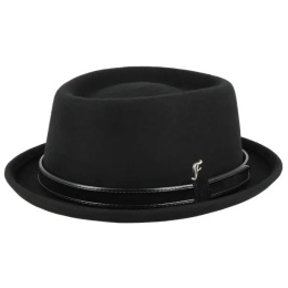Black Felt Porkpie Pistoia Hat - Fléchet
