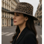 Chapeau Fedora Teramo Léopard Laine - Fléchet