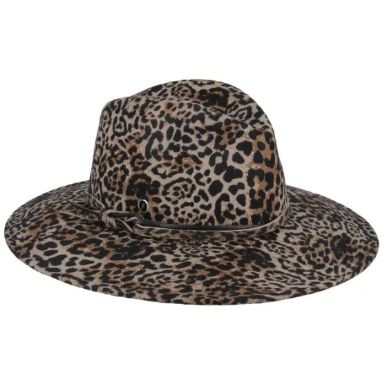 Chapeau Fedora Teramo Léopard Laine - Fléchet