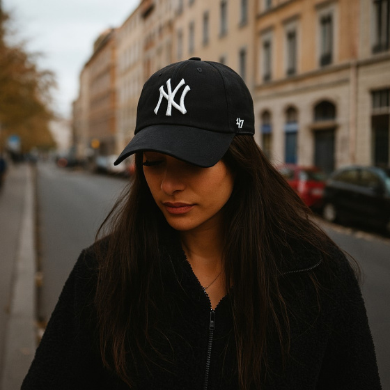 Casquette 47 CAP MLB NEW YORK YANKEES BALLPARK SUEDE CLEAN UP BLACK