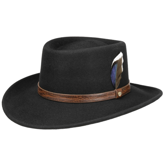 Black VitaFelt Gambler Hat - Stetson