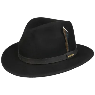 Chapeau Traveller Bolzane Woolfelt Feutre Noir - Stetson