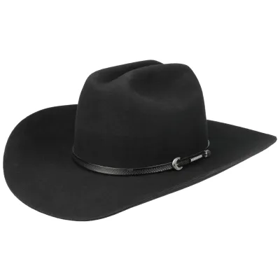 Chapeau Western Deadwood Woolfelt Noir - Stetson   Reference : 22408| Chapellerie Traclet