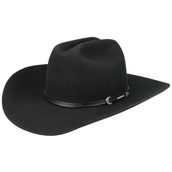 Chapeau Western Deadwood Woolfelt Noir - Stetson