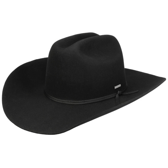Black Woolfelt Western Bergame Hat - Stetson