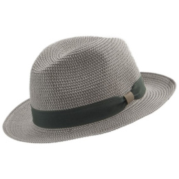 Franko Grey Straw Traveller Hat UPF50+ - Traclet