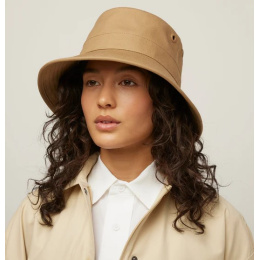 Dark Khaki Wide Brim Canvas Bucket Hat UPF 50+ - Tilley