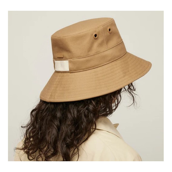 Dark Khaki Wide Brim Canvas Bucket Hat UPF 50+ - Tilley
