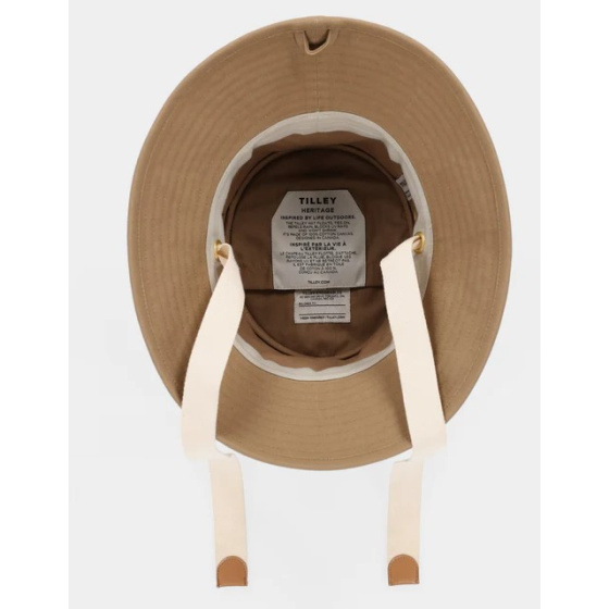 Dark Khaki Wide Brim Canvas Bucket Hat UPF 50+ - Tilley