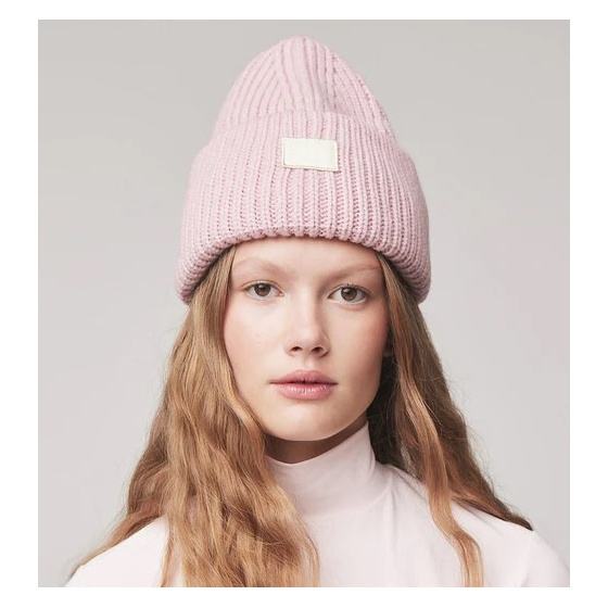 Bonnet Alpine Laine Mérinos Rose - Tilley