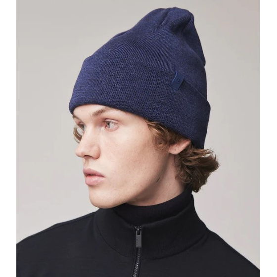 The Merino Wool Beanie Navy Blue - Tilley