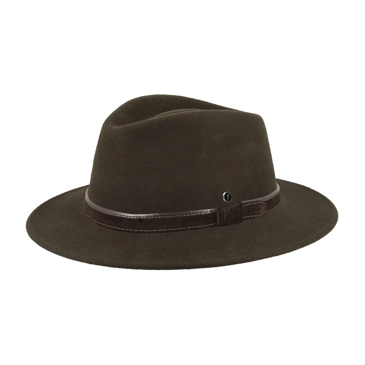 Chapeau Traveller Langres Crushable Feutre Kaki  - Flechet