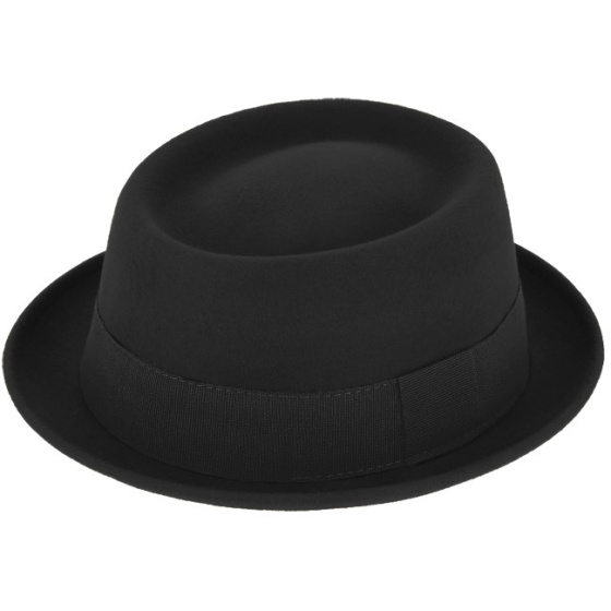 Chapeau Porkpie Salerne Feutre Laine Noir - Traclet