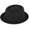 Chapeau Porkpie Salerne Feutre Laine Noir - Traclet