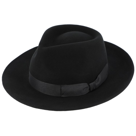 Chapeau Fedora Pescara Laine Noir -Traclet