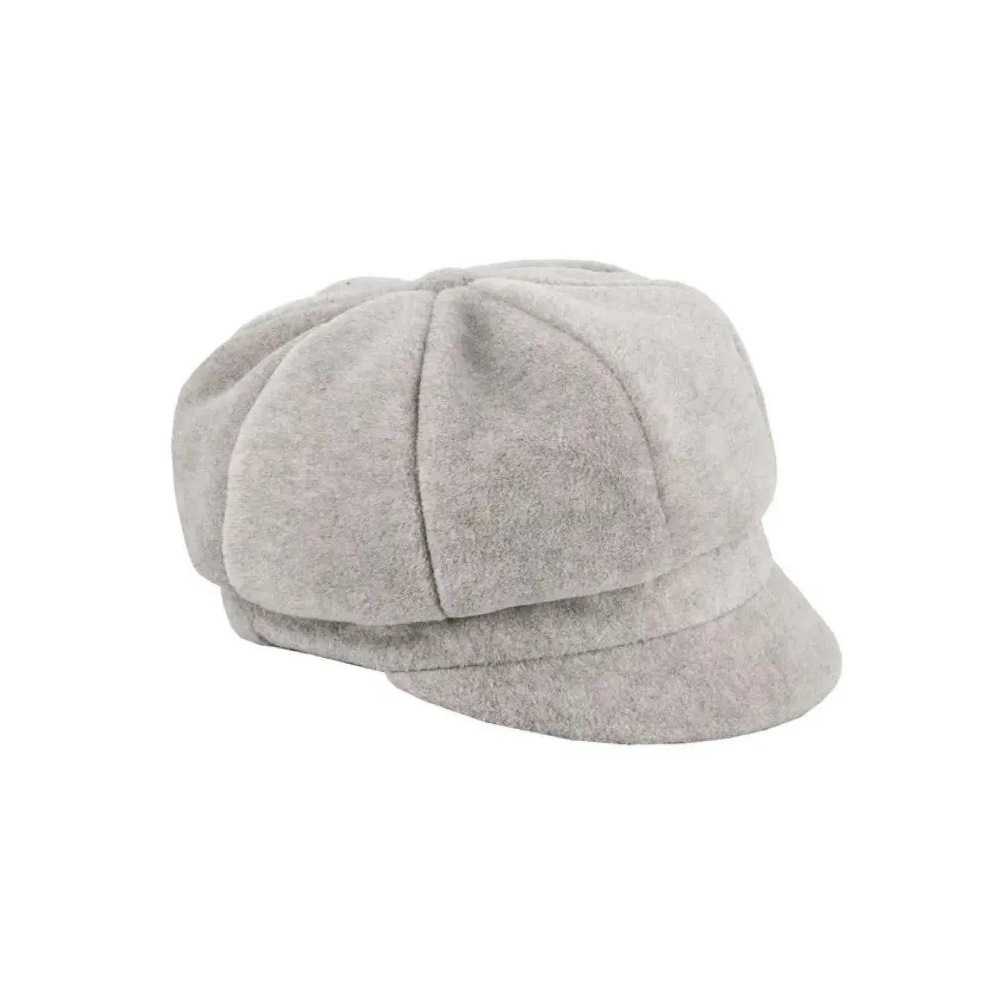 Light Gray Polar Fleece Newsboy Cap Janice - Traclet ref 21472 Chapellerie Traclet