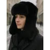 Black Faux Fur Tivoli Ushanka - Flechet ref 22457 traclet hat shop
