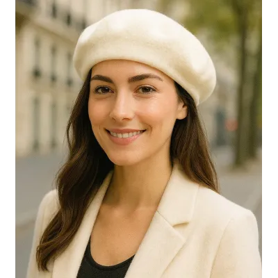 Classic Natural Beret - Traclet Reference: 13438 | Traclet Hat Shop