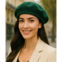 Béret Classique Laine Vert Sapin - Traclet