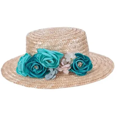 Women's Mayra Boater Hat Natural Straw - Traclet Reference: 22463 | Traclet Hat Shop