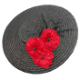 Provencal Hat Pamela Carmina Black Straw - Traclet