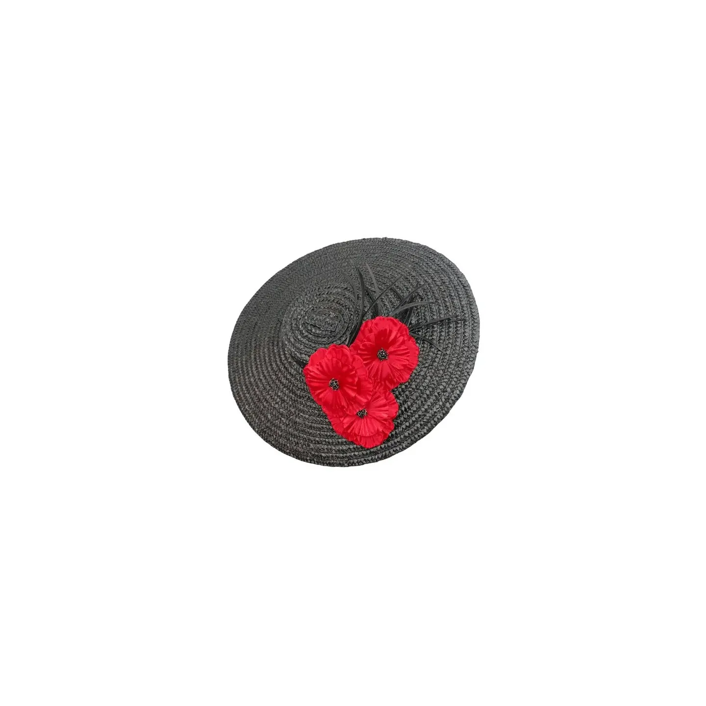 Provencal Hat Pamela Carmina Black Straw - Traclet Reference: 22464| Traclet Hat Shop