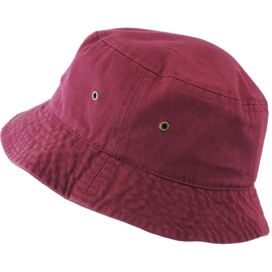 Burgundy Cotton Bucket Hat