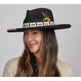 Black Wool Traveller Lounge Hat - American Hat Makers