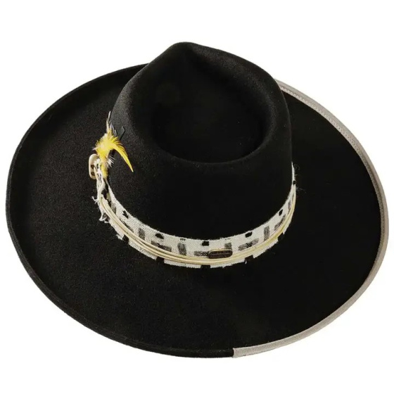 Chapeau Traveller Lounge Laine Noir - American Hat Makers Chapeau Traveller Lounge Laine Noir - American Hat Makers