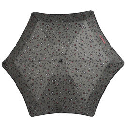X-TRA Solid Automatic Umbrella with Khaki Leopard Print - Isotoner