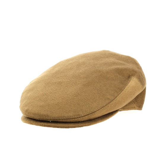 Camel Cashmere Flat Cap - Traclet Camel Cashmere Flat Cap - Traclet
