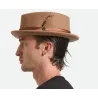 Chapeau Porkpie Stout Beige Safari - Brixton