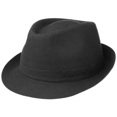 Black Linen Trilby Hat - Stetson