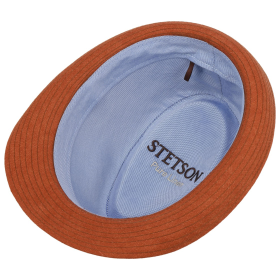 Orange Linen Trilby Hat - Stetson Orange Linen Trilby Hat - Stetson