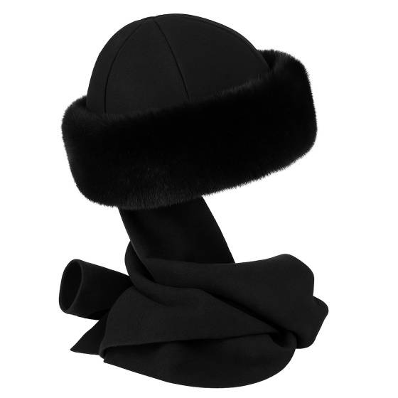 Nikri Toque with Faux Fur Scarf - Traclet