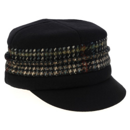 copy of Ebony Newsboy Cap Grey & Green Wool - MTM