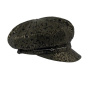Newsboy Cap Glitter Leopard Khaki - Traclet