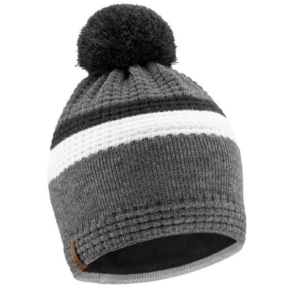 Pom-pom Beanie Yael Anthracite Grey - LeDrapo