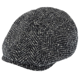Grey Herringbone Catanzaro Cap - Traclet